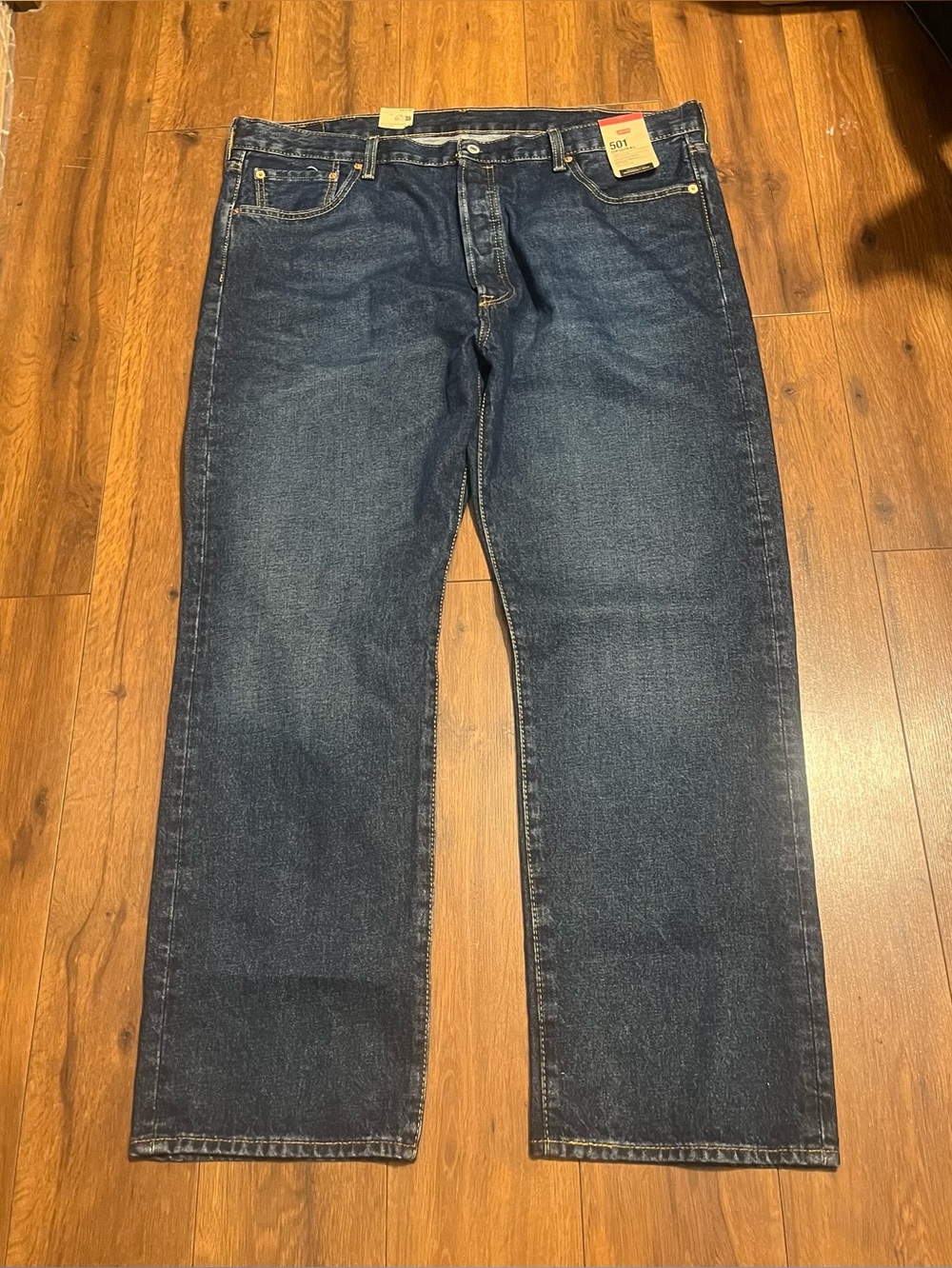 Levi's 501 44x32 Men's Blue Relaxed Jeans